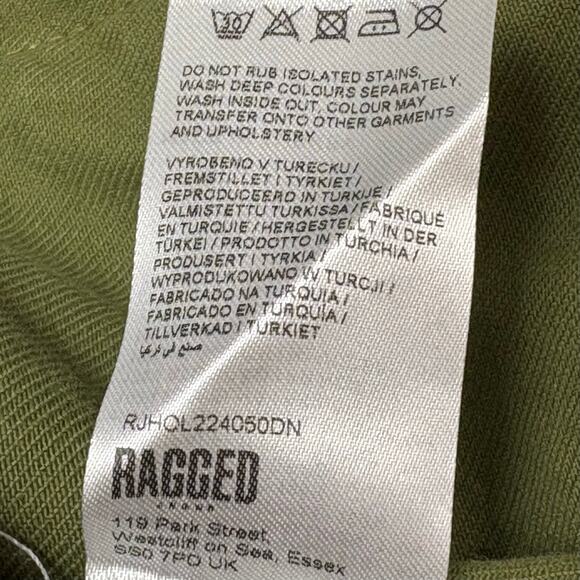 Ragged Priest Combat Jeans Green Khaki Denim High Rise Organic Cotton Cargo 28 - Picture 8 of 16